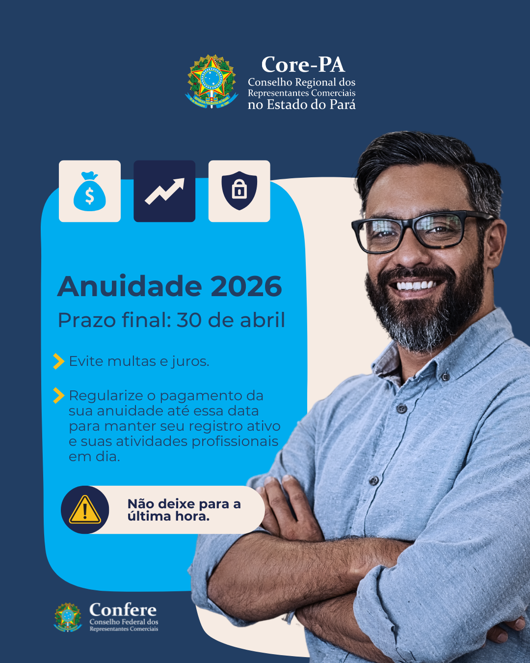 Anuidade 2026 - Prazo final: 30 de abril